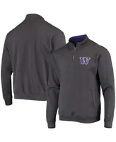 Men's Charcoal Washington Huskies Tortugas Logo Quarter-Zip Jacket