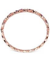 Amethyst (3-1/4 ct. t.w.) & Diamond (1/2 ct. t.w.) Butterfly Open Bangle Bracelet in 18k Rose Gold-Plated Sterling Silver