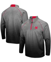 Men's Heathered Gray Nebraska Huskers Sitwell Sublimated Quarter-Zip Pullover Jacket