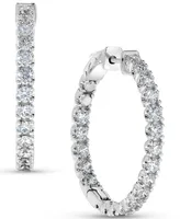 Diamond Inside-Out Hoop Earrings (3 ct. t.w.) in 14k White Gold