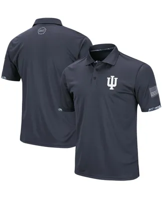 Men's Charcoal Indiana Hoosiers Oht Military-Inspired Appreciation Digital Camo Polo Shirt