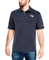 Men's Heather Navy Georgia Tech Yellow Jackets Down Swing Polo Shirt