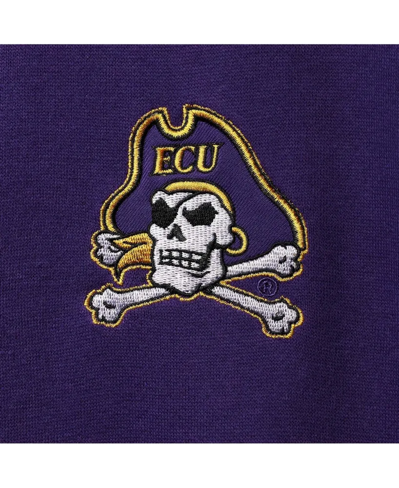 Men's Purple Ecu Pirates Tortugas Logo Quarter-Zip Jacket