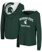 Women's Green Michigan State Spartans Catalina Hoodie Long Sleeve T-shirt