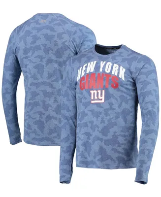 Men's Royal New York Giants Camo Performance Long Sleeve T-shirt