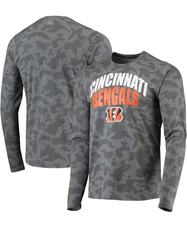 Men's Starter Heathered Black Cincinnati Bengals Halftime Long Sleeve T-Shirt Size: Medium