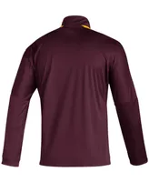 Men's Maroon Arizona State Sun Devils 2021 Sideline Primeblue Quarter-Zip Jacket