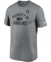 Men's Heather Charcoal Las Vegas Raiders Property Of Legend Performance T-shirt