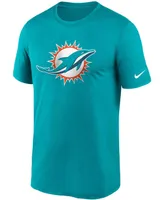 Men's Aqua Miami Dolphins Logo Essential Legend Performance T-shirt