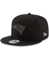 Men's Black New England Patriots Black On Black 9Fifty Adjustable Hat