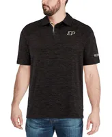 Men's Colosseum Black Purdue Boilermakers Down Swing Polo Shirt