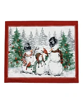 Snowman Winterland Holiday Snowflake Placemat, Set of 4