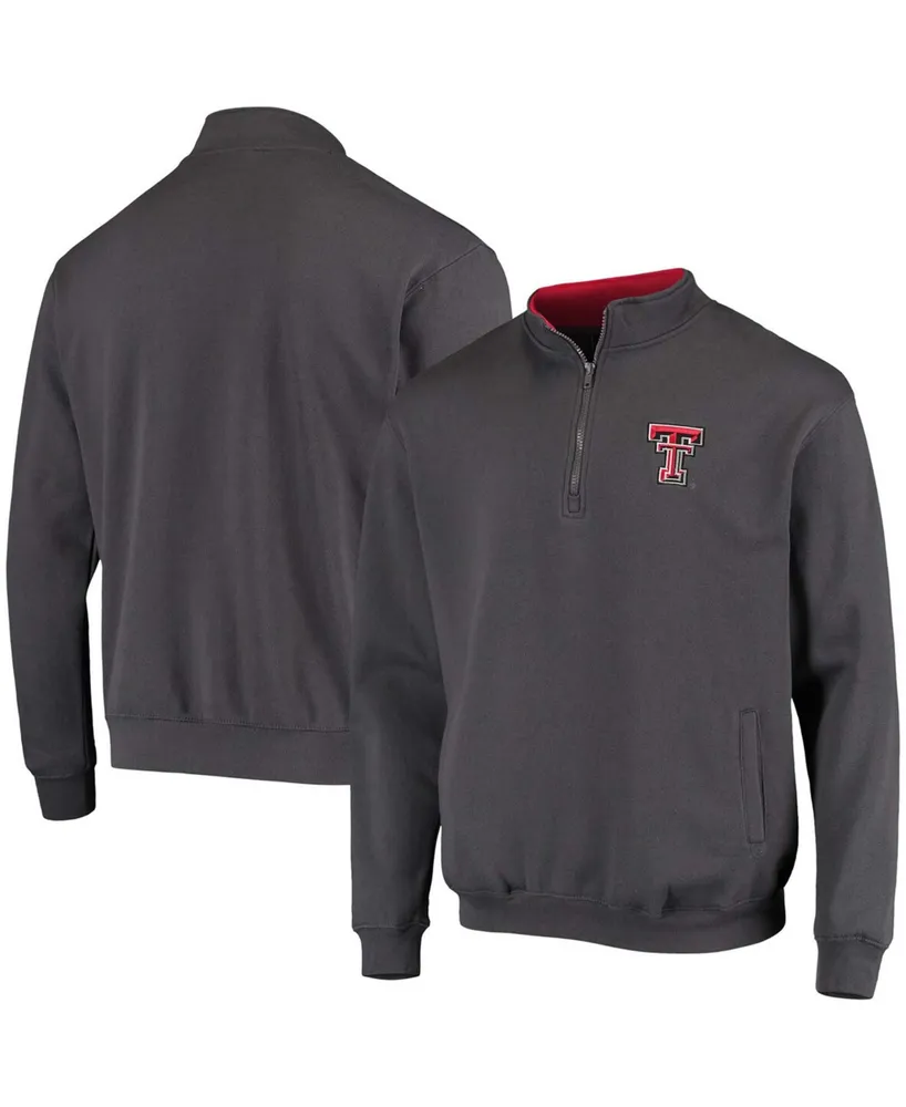 Men's Charcoal Texas Tech Red Raiders Tortugas Logo Quarter-Zip Jacket