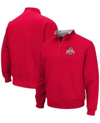 Men's Scarlet Ohio State Buckeyes Tortugas Team Logo Quarter-Zip Jacket