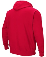 Men's Scarlet Ohio State Buckeyes Arch and Logo Pullover Hoodie