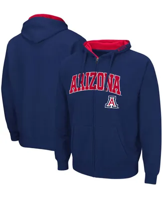 Men's Navy Arizona Wildcats Arch Logo 3.0 Full-Zip Hoodie