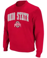 Colosseum Men's Ohio State Buckeyes Team Arch Logo Tackle Twill Pullover Sweatshirt