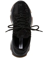 Steve Madden Women's Maxima Rhinestone-Trim Trainer Sneakers