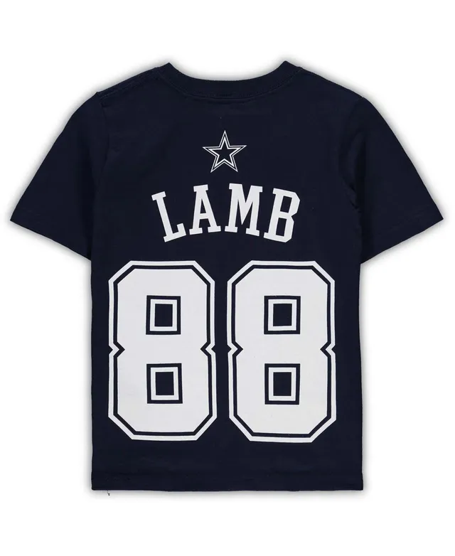 Youth Dallas Cowboys CeeDee Lamb Navy Mainliner Player Name & Number T-Shirt