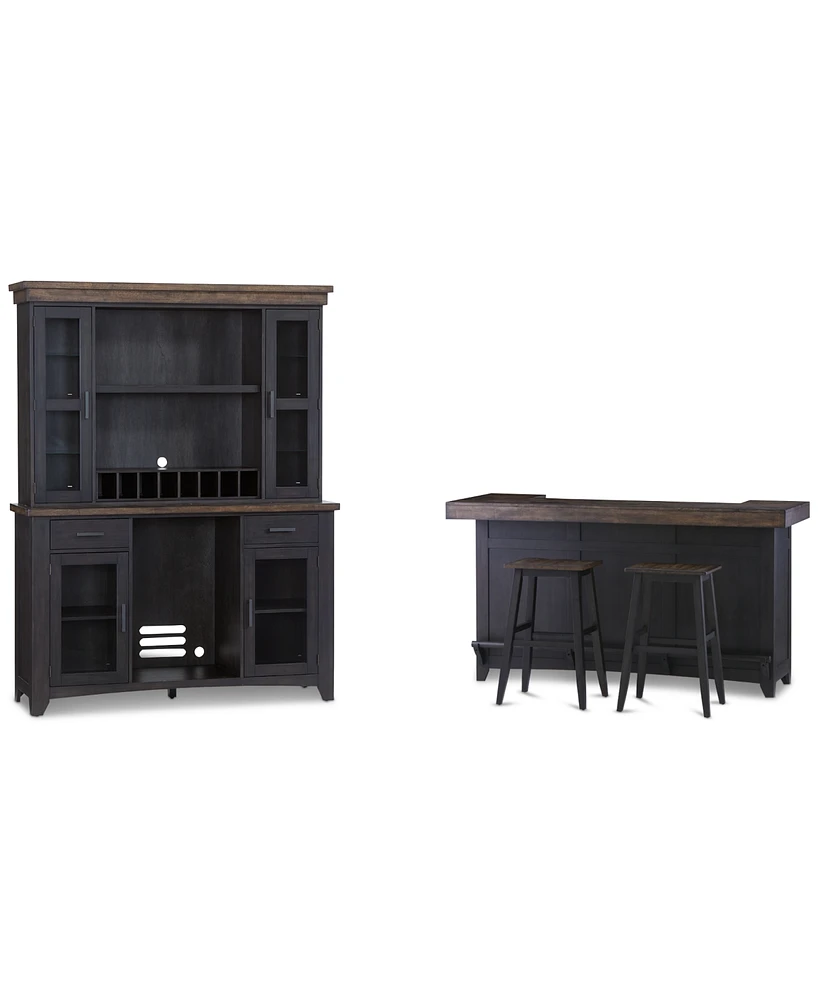 Peighton 5-Piece Bar Set (Back bar and hutch