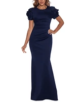 Xscape Ruched Fit & Flare Gown