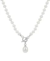 Cultured Freshwater Pearl (4-4-1/2mm & 7mm) 18" Necklace Toggle Necklace