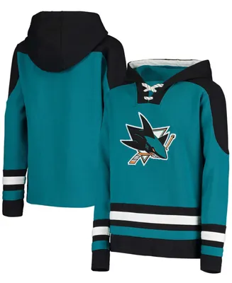 Big Boys and Girls Teal San Jose Sharks Ageless Must-Have Lace-Up Pullover Hoodie