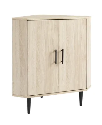 Contemporary Double Door Corner Accent Cabinet