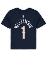 Preschool Girls and Boys Zion Williamson Navy New Orleans Pelicans Team Name Number T-shirt