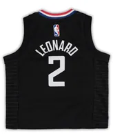 Toddler Girls and Boys Kawhi Leonard Black La Clippers 2020/21 Jersey - Statement Edition