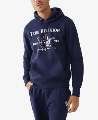 True Religion Men's Metallic Buddha Pullover Drawstring Hoodie