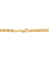 Italian Gold Double Curb Link 18" Chain Necklace (3-1/2mm) in 10k Gold