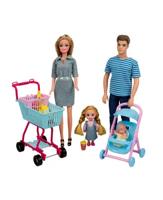 Family Doll 5-Piece Set with Accessories