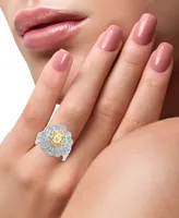 Effy Yellow Diamond (7/8 ct. t.w.) & White Diamond (1-1/3 ct. t.w.) Ring in 18k Two-Tone Gold