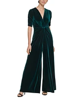 Vince Camuto Velvet Twist-Front Jumpsuit