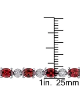 Garnet (9-7/8 ct. t.w.) & Diamond Accent Link Bracelet Sterling Silver (Also Peridot)