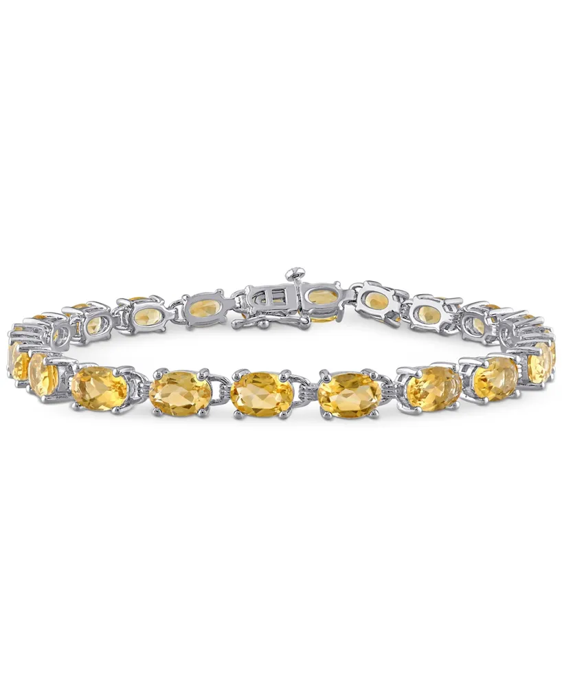 Macy's Citrine Oval Link Bracelet (14-3/4 ct. t.w.) in Sterling