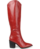 Journee Collection Women's Daria Wide Calf Cowboy Knee High Boots