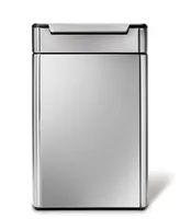 simplehuman Brushed Stainless Steel 48 Liter Fingerprint Proof Touch Bar Dual Recycler Trash Can