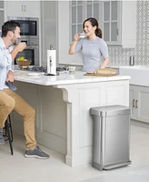 simplehuman Brushed Stainless Steel 45L Step Trash Can