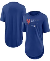 Women's Royal New York Mets Authentic Collection Baseball Fashion Tri-Blend T-shirt