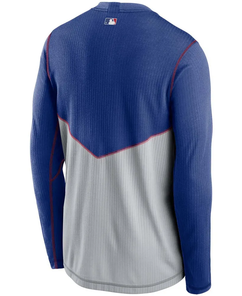 Men's Gray, Royal Chicago Cubs Authentic Collection Game Performance Pullover Sweatshirt