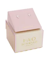 Fao Schwarz Women's Sterling Silver Ice Cream Cone Stud Earrings - Silver