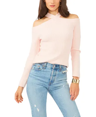 Lucky Brand Women's Cold-Shoulder Long-Sleeve Sweater