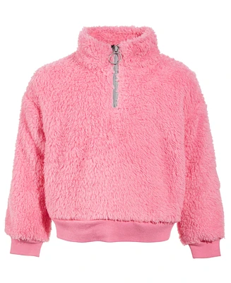Id Ideology Little Girl Sherpa Quarter-Zip Pullover, Created for Macy's