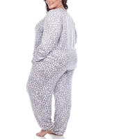 White Mark Plus Leopard Lounge Set, 2-Piece