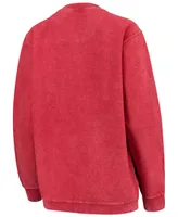 Women's Red Wisconsin Badgers Comfy Cord Corduroy Crewneck Sweatshirt