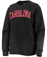 Women's Black South Carolina Gamecocks Comfy Cord Vintage-Like Wash Basic Arch Pullover Sweatshirt