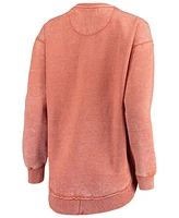 Women's Texas Orange Texas Longhorns Vintage-Like Wash Pullover Sweatshirt