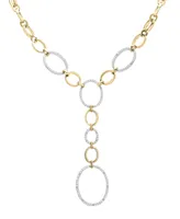 Wrapped in Love Diamond Oval Link 20" Lariat Necklace (1 ct. t.w.) in 14k Gold-Plated Sterling Silver, Created for Macy's